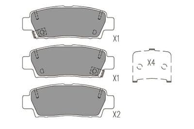 Juego de balatas de freno Kavo Parts KBP-9125