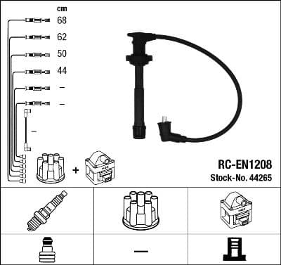 Juego de cables de encendido NGK 44265