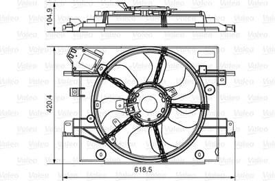 Ventilador, refrigeración del motor VALEO 696880