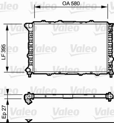 Radiador, refrigeración del motor VALEO 732013
