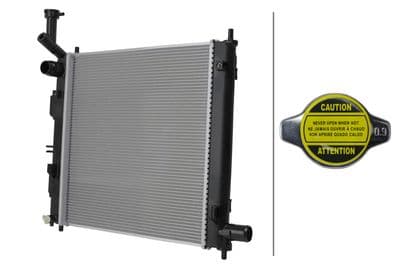 Radiador, refrigeración del motor HELLA 8MK 366 310-791