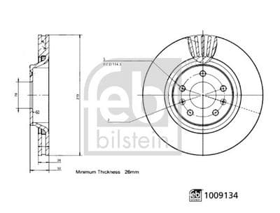 Disco de freno FEBI BILSTEIN 1009134