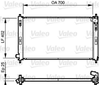 Radiador, refrigeración del motor VALEO 735200