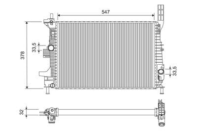 Radiador, refrigeración del motor VALEO 701675