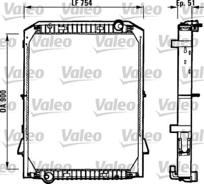Radiador, refrigeración del motor VALEO 730259