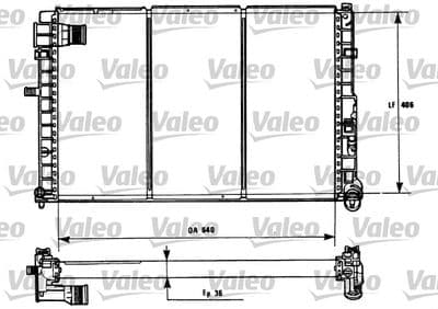 Radiador, refrigeración del motor VALEO 731185