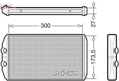Radiador de calefacción, calefacción interior DENSO DRR12008