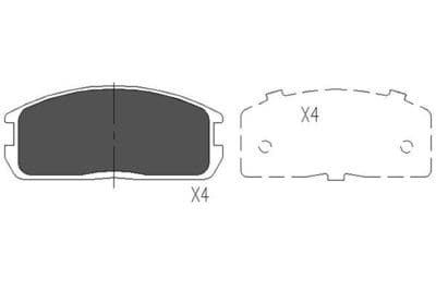 Juego de balatas de freno Kavo Parts KBP-5524