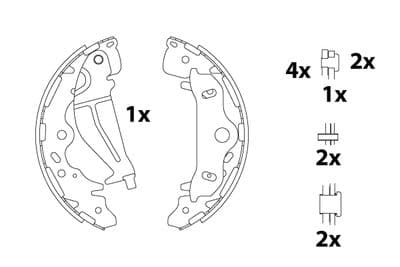 Juego de zapatas de frenos TRW GS8820