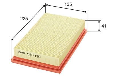 Filtro de aire VALEO 585139