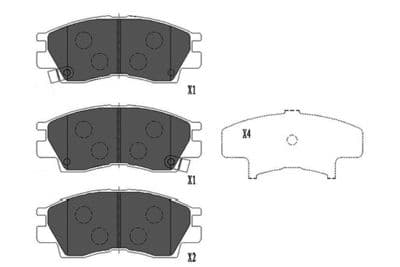 Juego de balatas de freno Kavo Parts KBP-5526