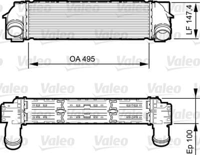 Radiador de aire de admisión VALEO 818253