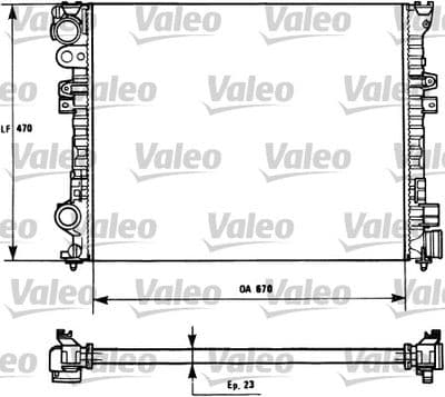 Radiador, refrigeración del motor VALEO 731166