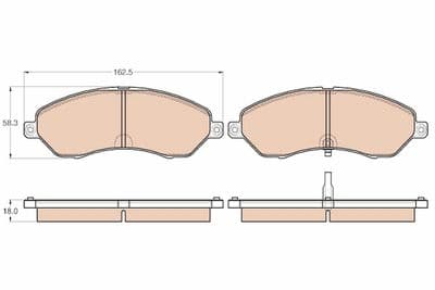 Juego de balatas de freno TRW GDB3564