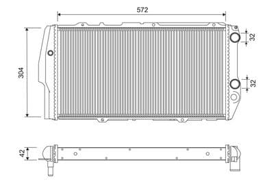 Radiador, refrigeración del motor VALEO 819426