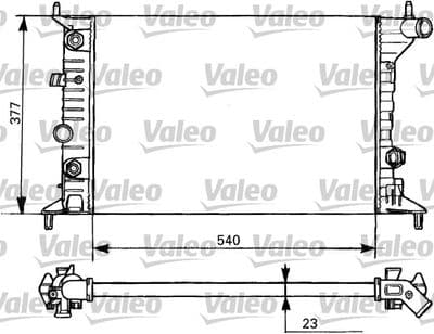Radiador, refrigeración del motor VALEO 731393