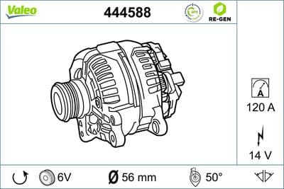 Alternador VALEO 444588