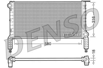 Radiador, refrigeración del motor DENSO DRM09063