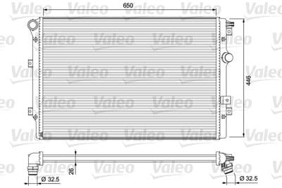 Radiador, refrigeración del motor VALEO 701728