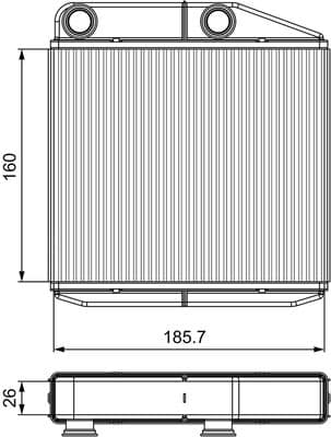 Radiador de calefacción, calefacción interior VALEO 811502