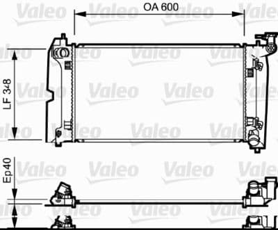 Radiador, refrigeración del motor VALEO 734711