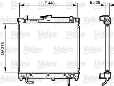 Radiador, refrigeración del motor VALEO 735578