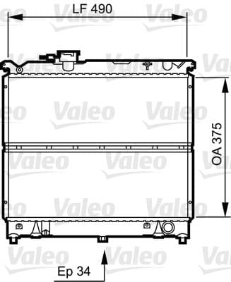 Radiador, refrigeración del motor VALEO 731463