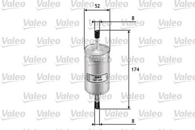 Filtro combustible VALEO 587020