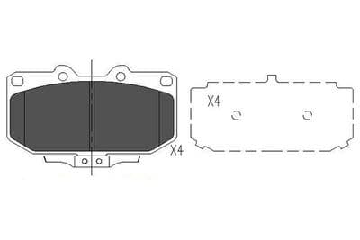 Juego de balatas de freno Kavo Parts KBP-6536