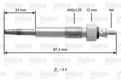 Bujía de precalentamiento VALEO 345176