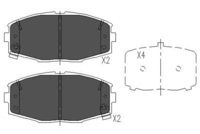 Juego de balatas de freno Kavo Parts KBP-9034