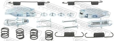 Juego de accesorios, zapatas de freno de estacionamiento FEBEST 1404-RODIIR-KIT