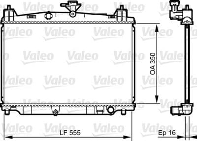 Radiador, refrigeración del motor VALEO 735416