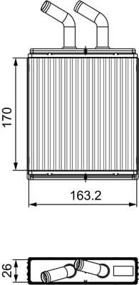 Radiador de calefacción, calefacción interior VALEO 811561