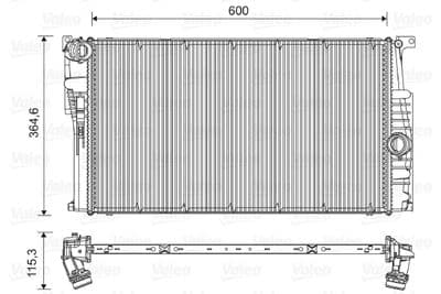 Radiador, refrigeración del motor VALEO 735451