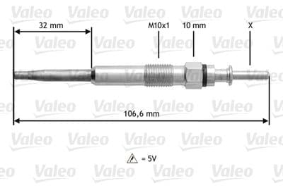 Bujía de precalentamiento VALEO 345134