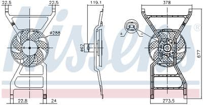 Ventilador, refrigeración del motor NISSENS 850089