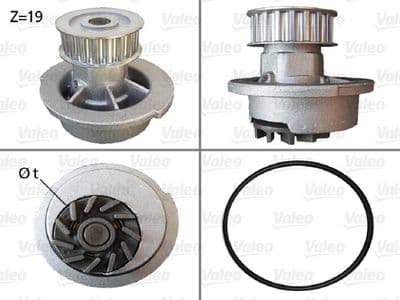 Bomba de agua, refrigeración del motor VALEO 506007