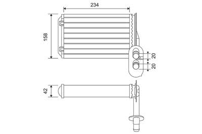 Radiador de calefacción, calefacción interior VALEO 812031