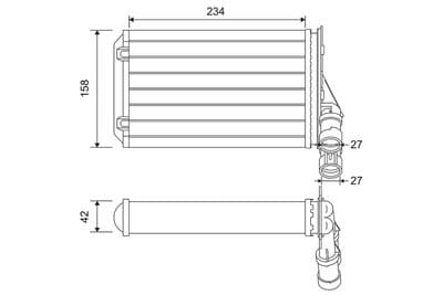 Radiador de calefacción, calefacción interior VALEO 812044