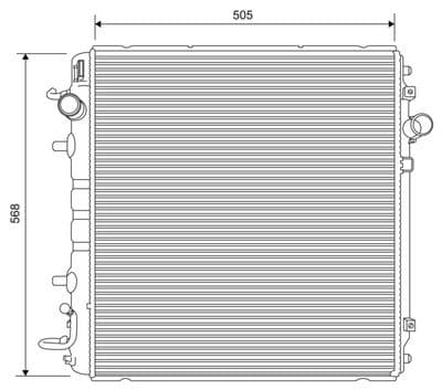 Radiador, refrigeración del motor VALEO 701635