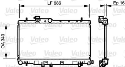 Radiador, refrigeración del motor VALEO 735211