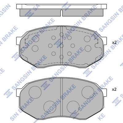 Juego de balatas de freno Hi-Q SP1060-F