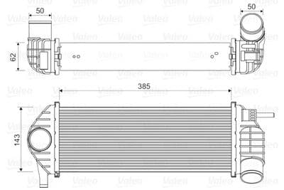 Radiador de aire de admisión VALEO 818584