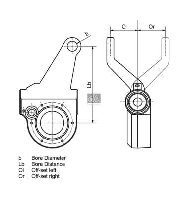 Ajustador automático de tensión, sistema de frenado DT Spare Parts 4.62007