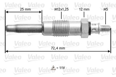 Bujía de precalentamiento VALEO 345100