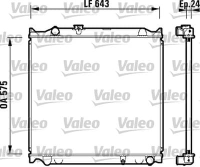 Radiador, refrigeración del motor VALEO 734205