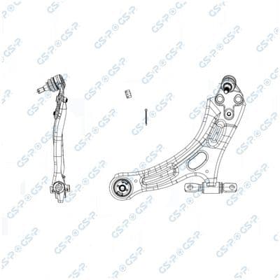 Brazo oscilante, suspensión de ruedas GSP S065797