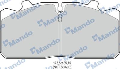 Juego de balatas de freno MANDO MBF016093