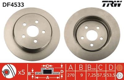 Disco de freno TRW DF4533